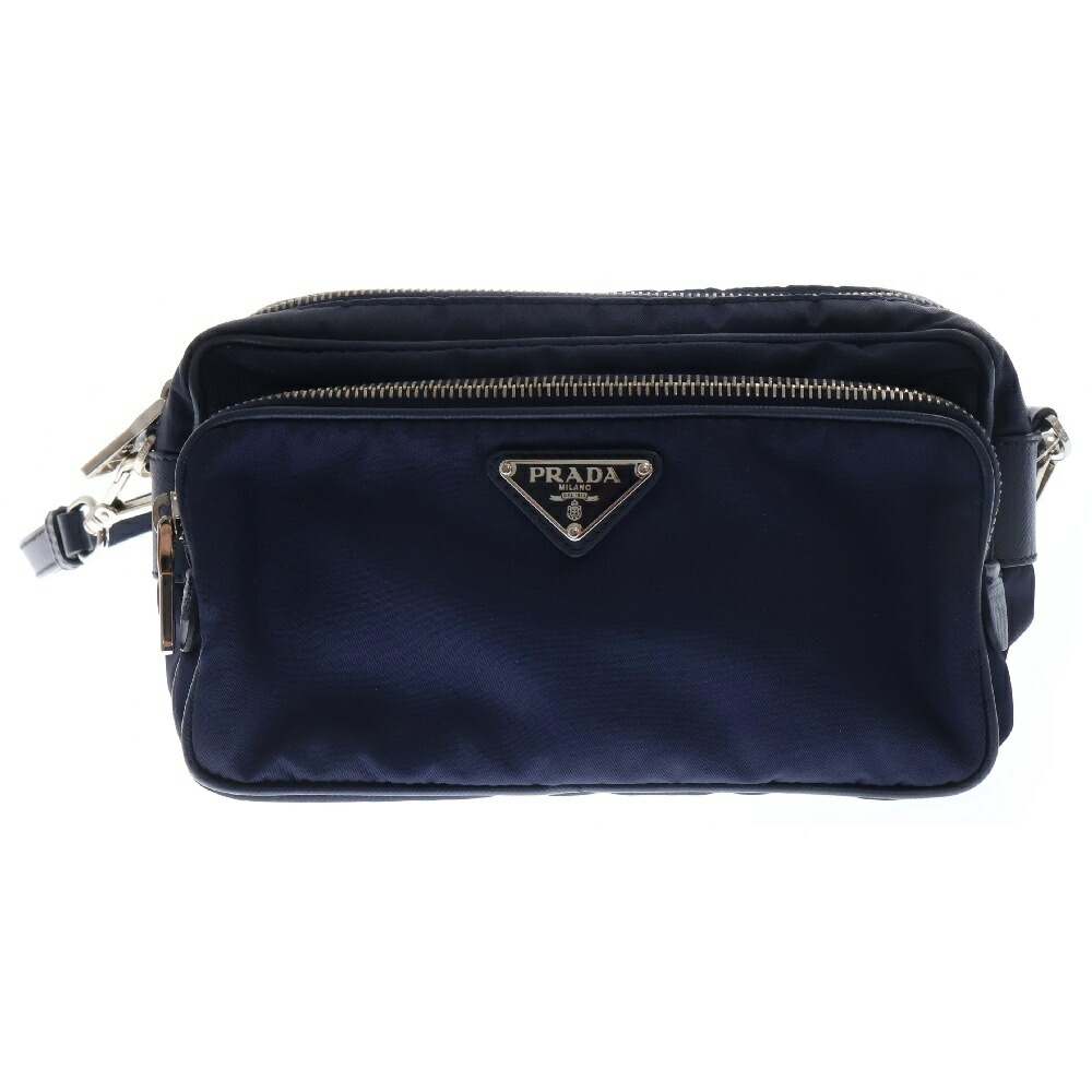 PRADA 斜め掛け ショルダーバッグ BT1010 ネイビー【ランク：A】 楽天市場】【中古】 プラダ 斜め掛け ショルダーバッグ