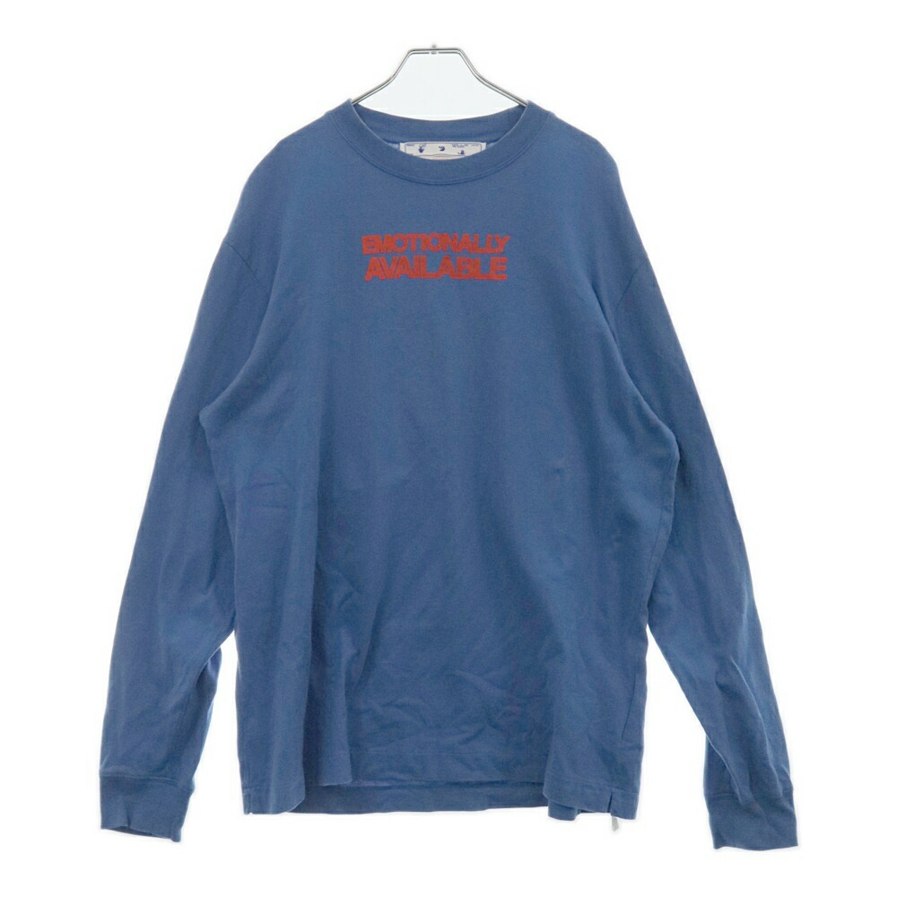 【関税込み】Off-White ブルー Double 長袖トップス STRIPE COTTON DOUBLED LEFT FRONT BLOUSE(XS Light Blue