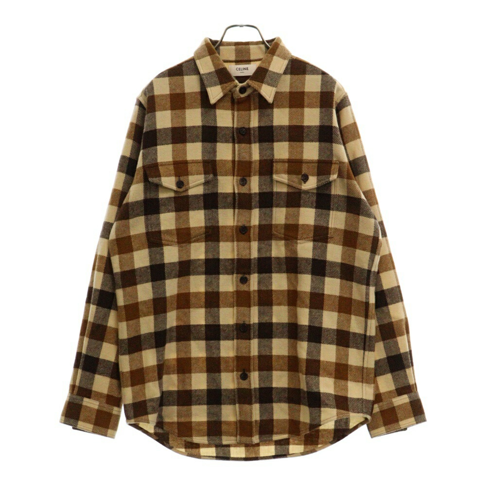 CELINE ストライプポロシャツ Lサイズ ネイビー/レッド RY0BX886Z-GAN4_1_FALL25_W.tif