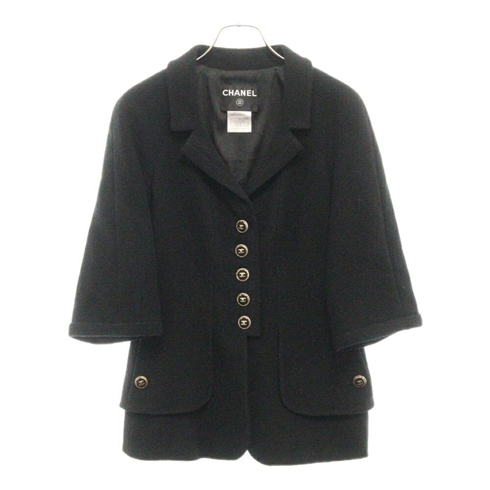 (*)様 CHANEL ジャケット　アイボリー　サイズ36 CHANEL 20A ECRU GOLD CC BUTTONS RUNWAY WOOL SILK JACKET 34