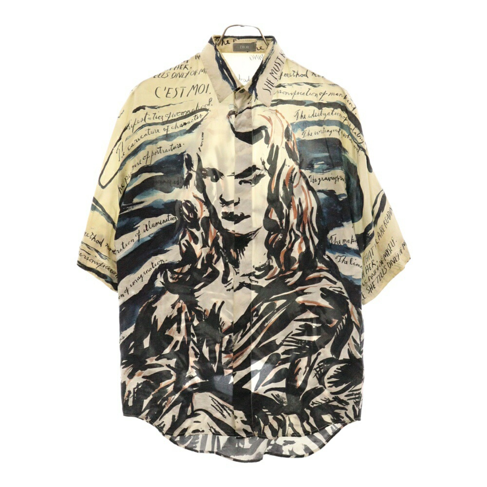 DIOR(ディオール) サイズ:38 19AW ×RAYMOND PETTIBON 943C553A4705 レイモンドペティボン シルクアートプリント半袖シャツ マルチ【中古】【程度B】【カラーマルチカラー】【取扱店舗渋谷】