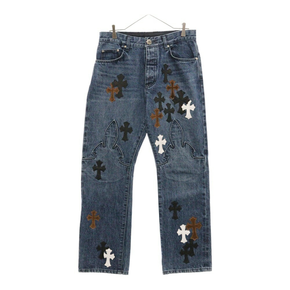 □生産終了□ Chrome Hearts フレアニーブラックデニム □ 28R