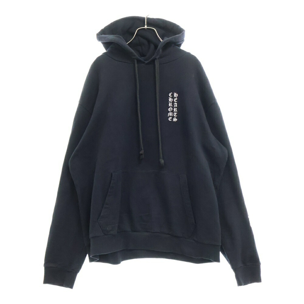 【CHROME HEARTS】ロゴ レターズ フーディー パーカー ブラック クロムハーツ フーディー パーカー CHプラス プルオーバー M