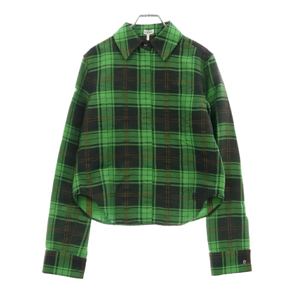 ロエベ　デニムシャツ　ボウシャツ　サイズ32 Bow-detail denim shirt in blue - Loewe | Mytheresa｜デニム