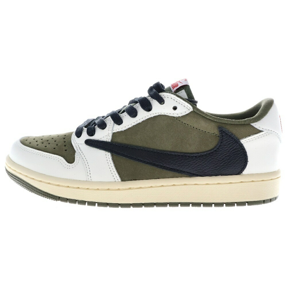 ナイキ エアジョーダン 25.5 AJ1 NIKE トラヴィス リバースオリーブ AIR JORDAN 1 LOW x Travis Scott 'Reverse Olive' ｜ FLY