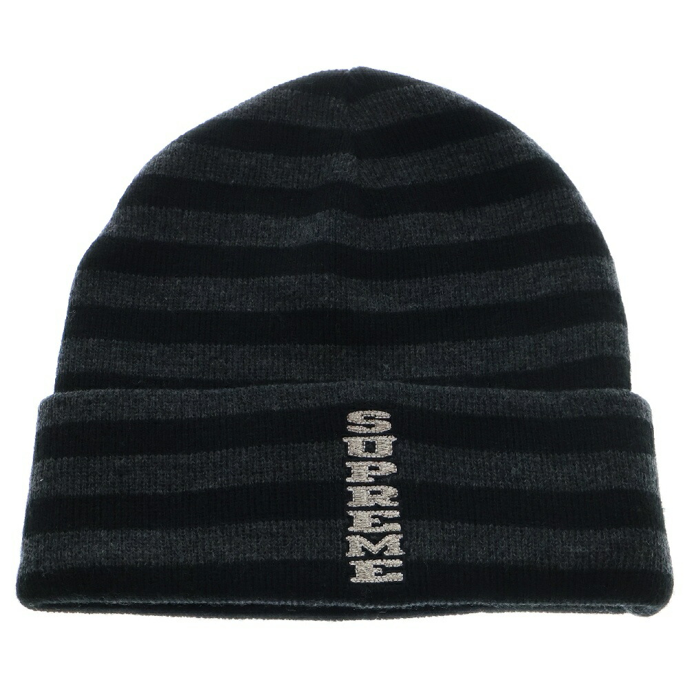 【美品】Supreme Warp Logo Beanie ビーニー ニット帽 楽天市場】SUPREME(シュプリーム) 16AW VERTICAL LOGO STRIPED