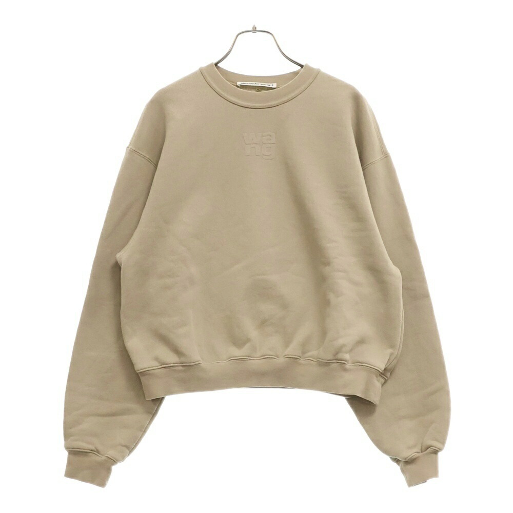 【ALEXANDER WANG】ピンク パフロゴ スウェット クルーネック XS ALEXANDER WANG】ピンク パフロゴ スウェット クルーネック XS