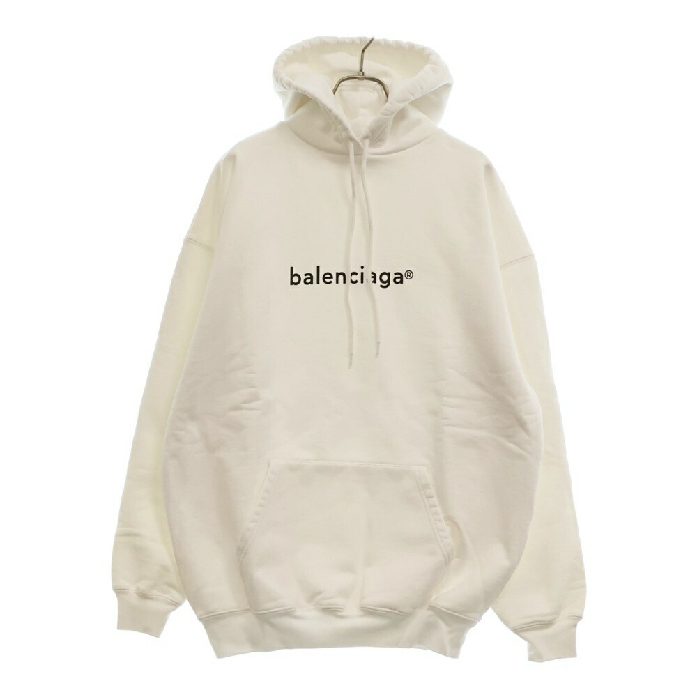 BALENCIAGA ホワイト パーカー XS BALENCIAGA - BALENCIAGA バレンシアガ パーカー XS 白 【古着