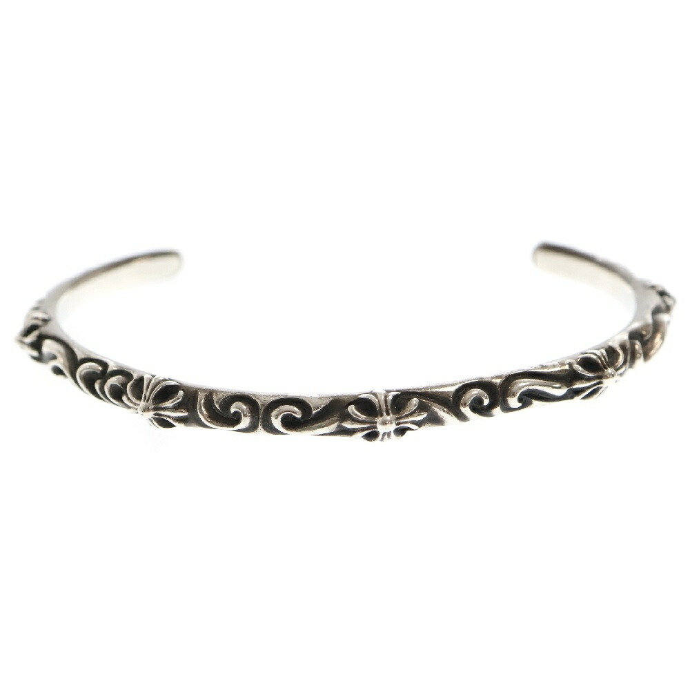 スクロール バンド バングル ブレスレット シルバー 925 クロス 4303 CHROME HEARTS 【極美品】 クロムハーツ スクロールバンド