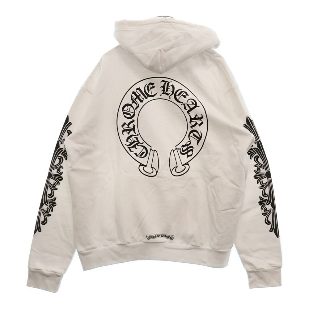 CHROME HEARTS ホースシュー　XL スウェット フーディー XL 楽天市場】CHROME HEARTS HOODIE HORSESHOE WHITE クロムハーツ