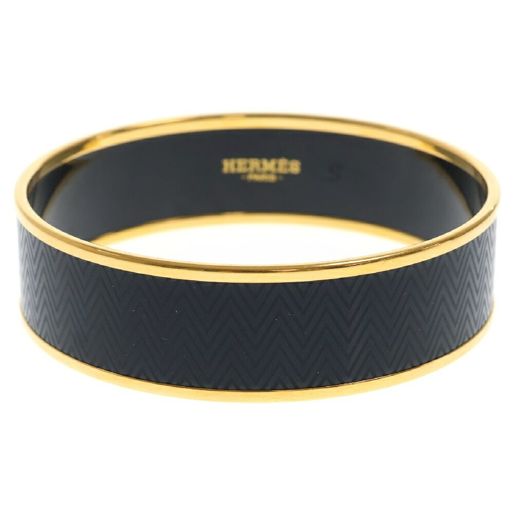 HERMES バングル ブラック・ゴールド HERMES - 激レア HERMES エルメス クロス バングル ゴールド