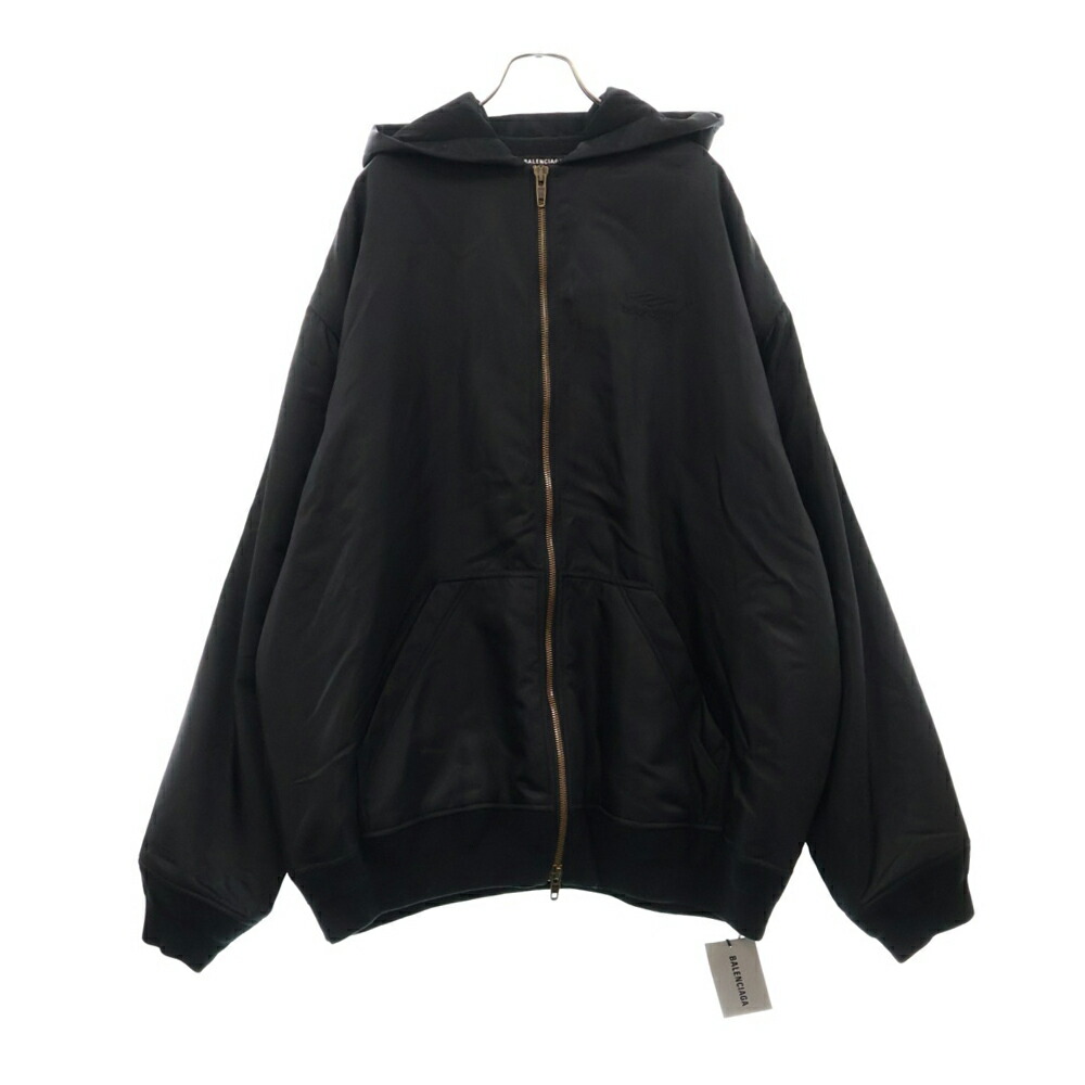 BALENCIAGA 美品 希少キャンペーンロゴボンバージャケットブラック 3025d180035-1a.jpg