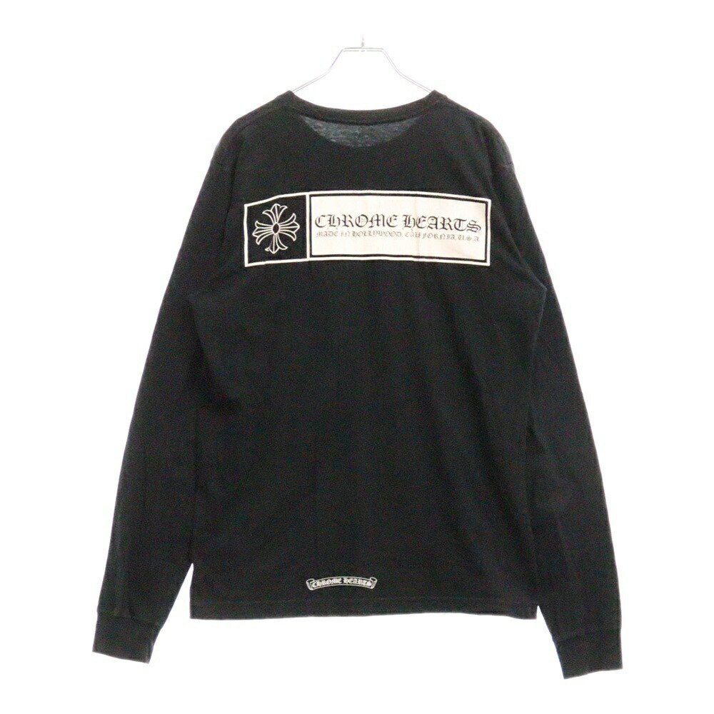 Chorme hearts ブラック 長袖カットソー バックプリント CHROME HEARTS クロムハーツ Back Horseshoe L/S バックホース