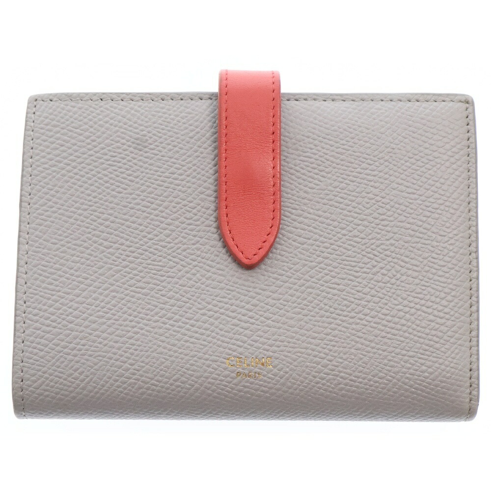 楽天市場】CELINE(セリーヌ) バイフォールド 型押しレザー 二