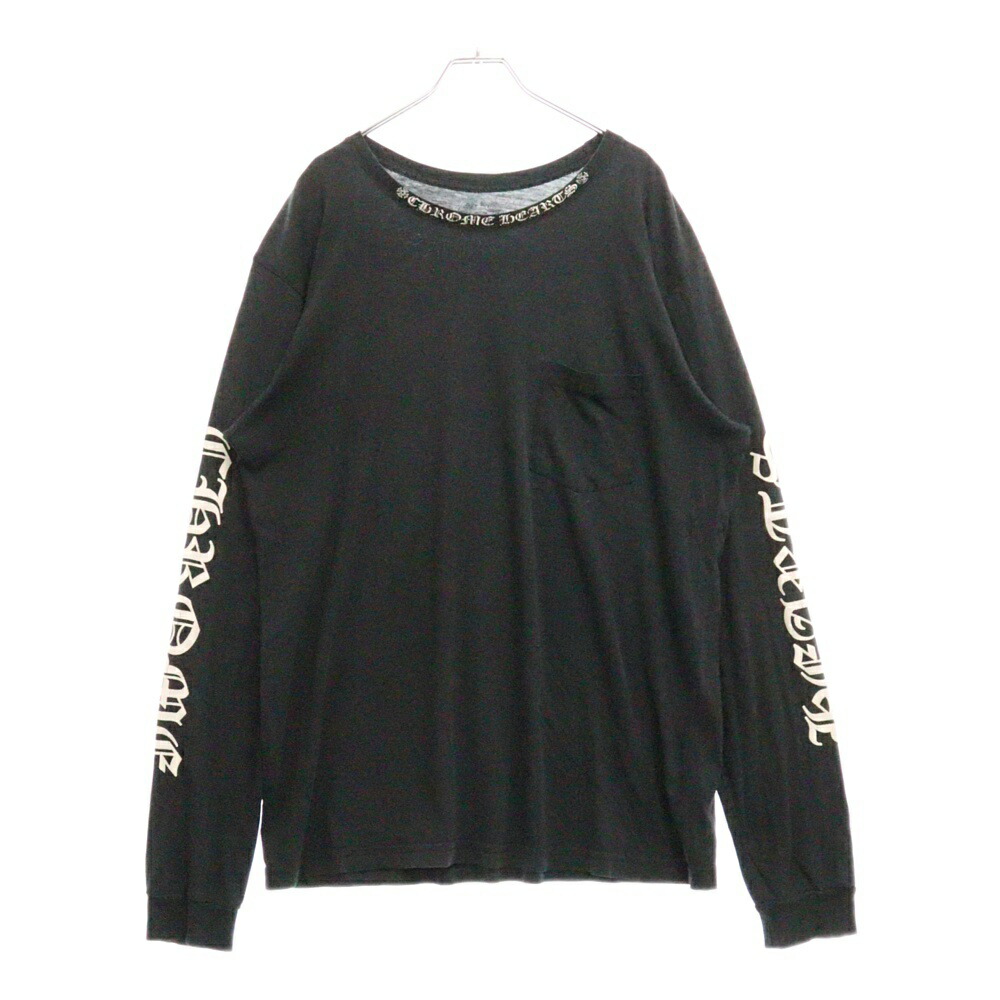美品 クロムハーツ スクロールロゴ ロングスリーブ カットソー 黒 CHROME HEARTS クロムハーツ CH L S 1 バックスクロール ロゴ