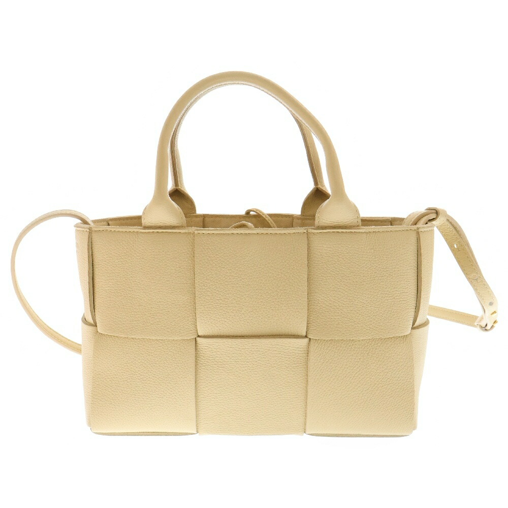 Bottega Veneta マキシイントレチャート ミニ アルコ レザー 2way ハンドバッグ 709337 ブラック (211702