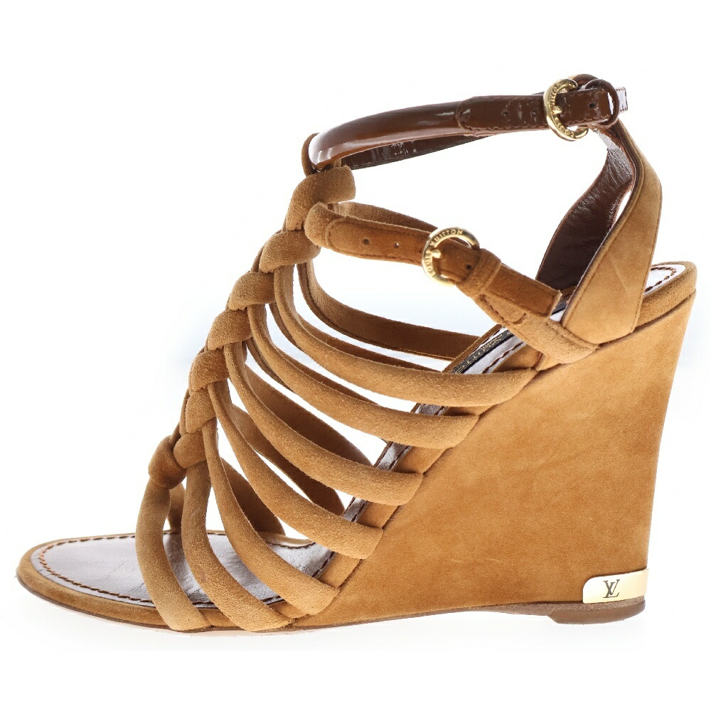 ♡美品♡ ルイヴィトン ウェッジソール スエード ストラップ ミュール 楽天市場】LOUIS VUITTON(ルイヴィトン) サイズ:34 ウェッジソール