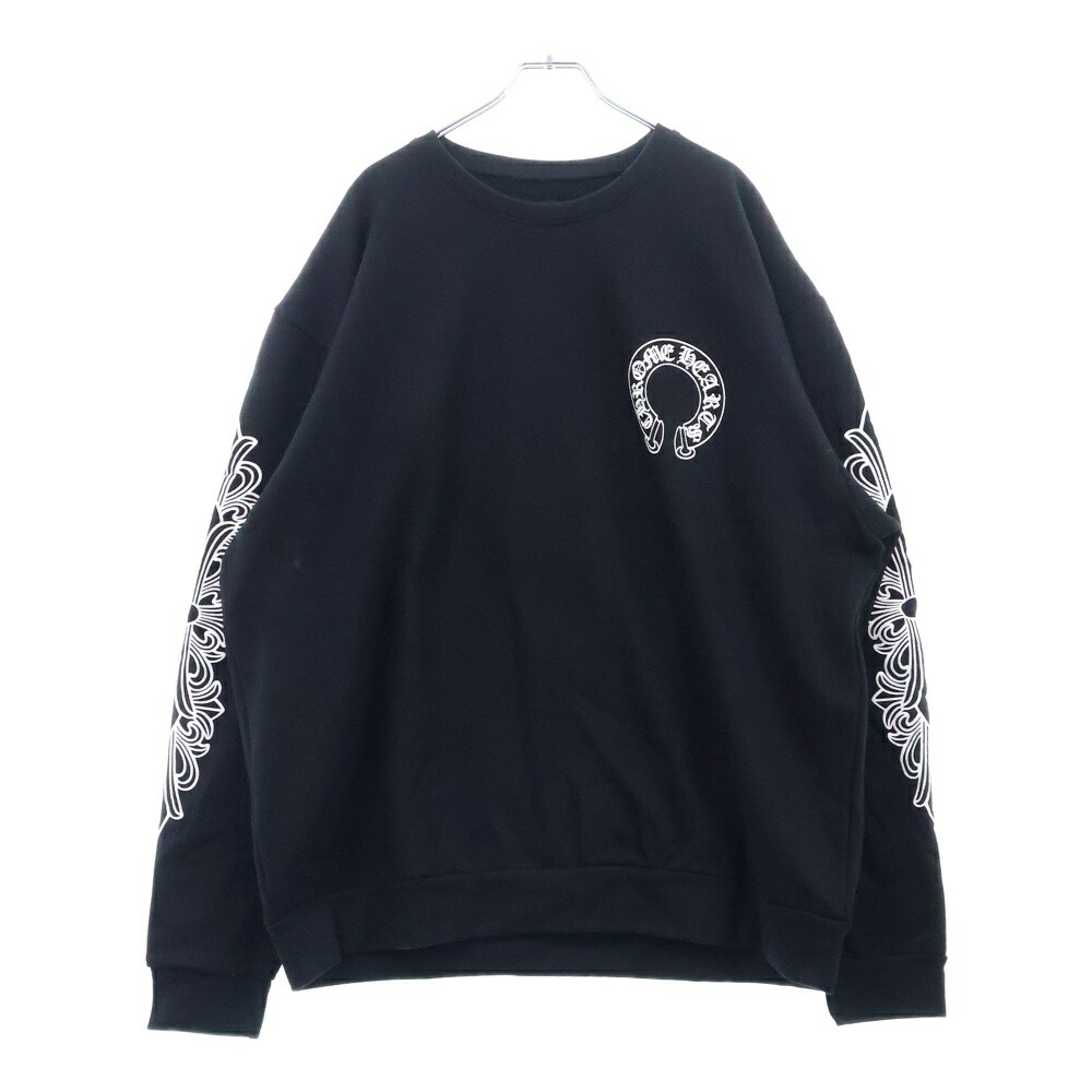 CHRONOIZM クロノイズム　クルーネックスウェット　Lサイズ CRONOS LOGO LONGSLEEVE【WHITE】