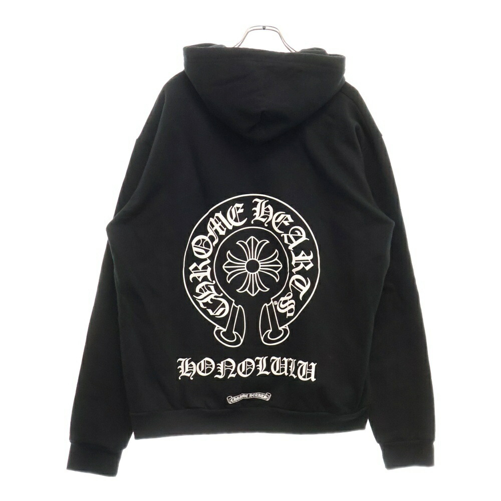 CHROME HEARTS CHプラス　ホースシュー　パーカー　Lサイズ　黒 クロムハーツ スウェットパーカー ジップ CHプラス／ホース