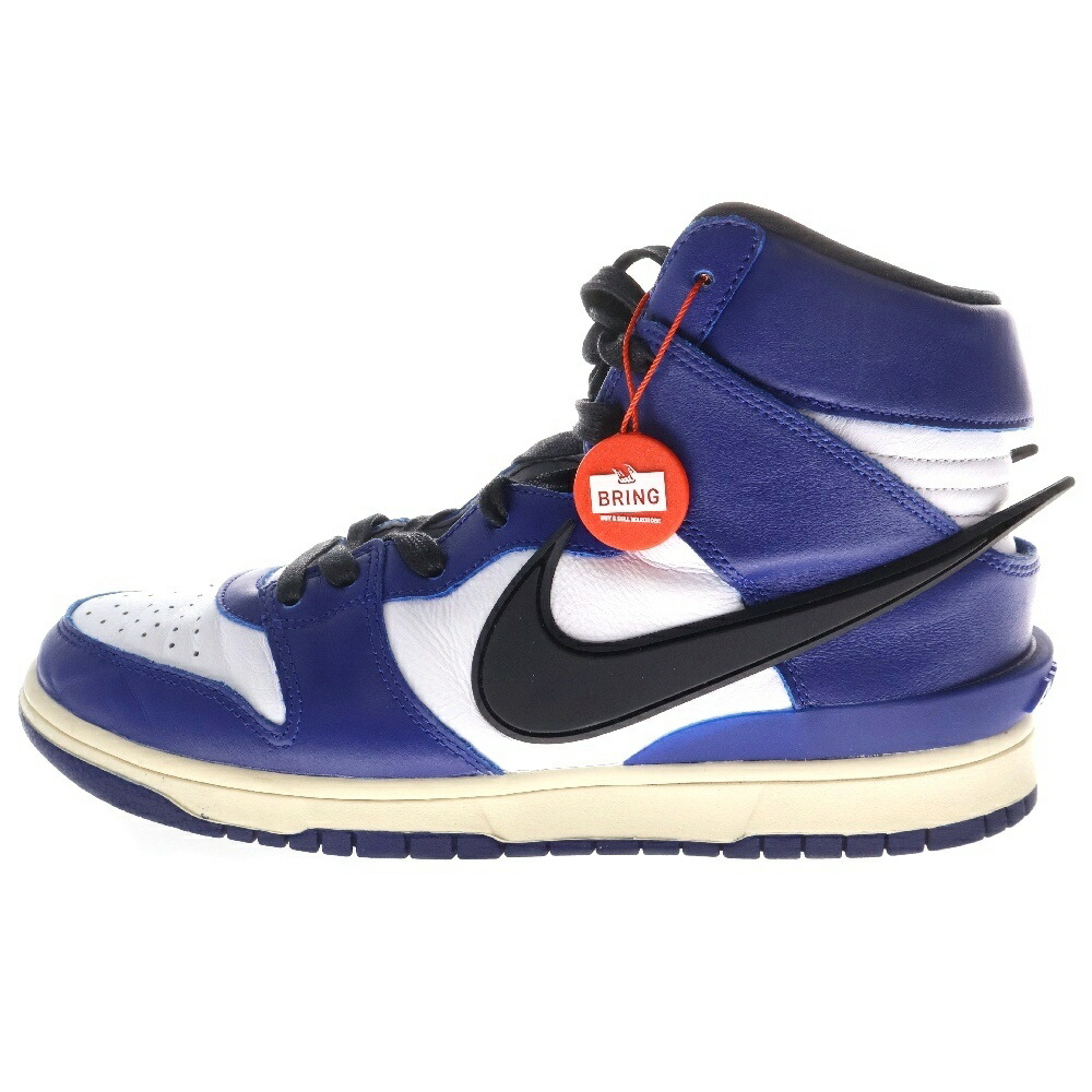 NIKE DUNK HI AMBUSH スニーカー 青/白 ハイカット 汚れあり NIKE DUNK HI AMBUSH スニーカー 青/白 ハイカット 汚れあり