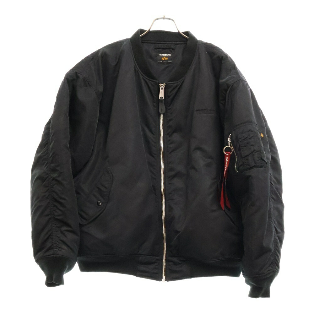 ジャケット・アウター vetements 18ss ma-1 楽天市場】VETEMENTS 18ss ALPHA BOMBER MA-1 JACKET MSS18JA44