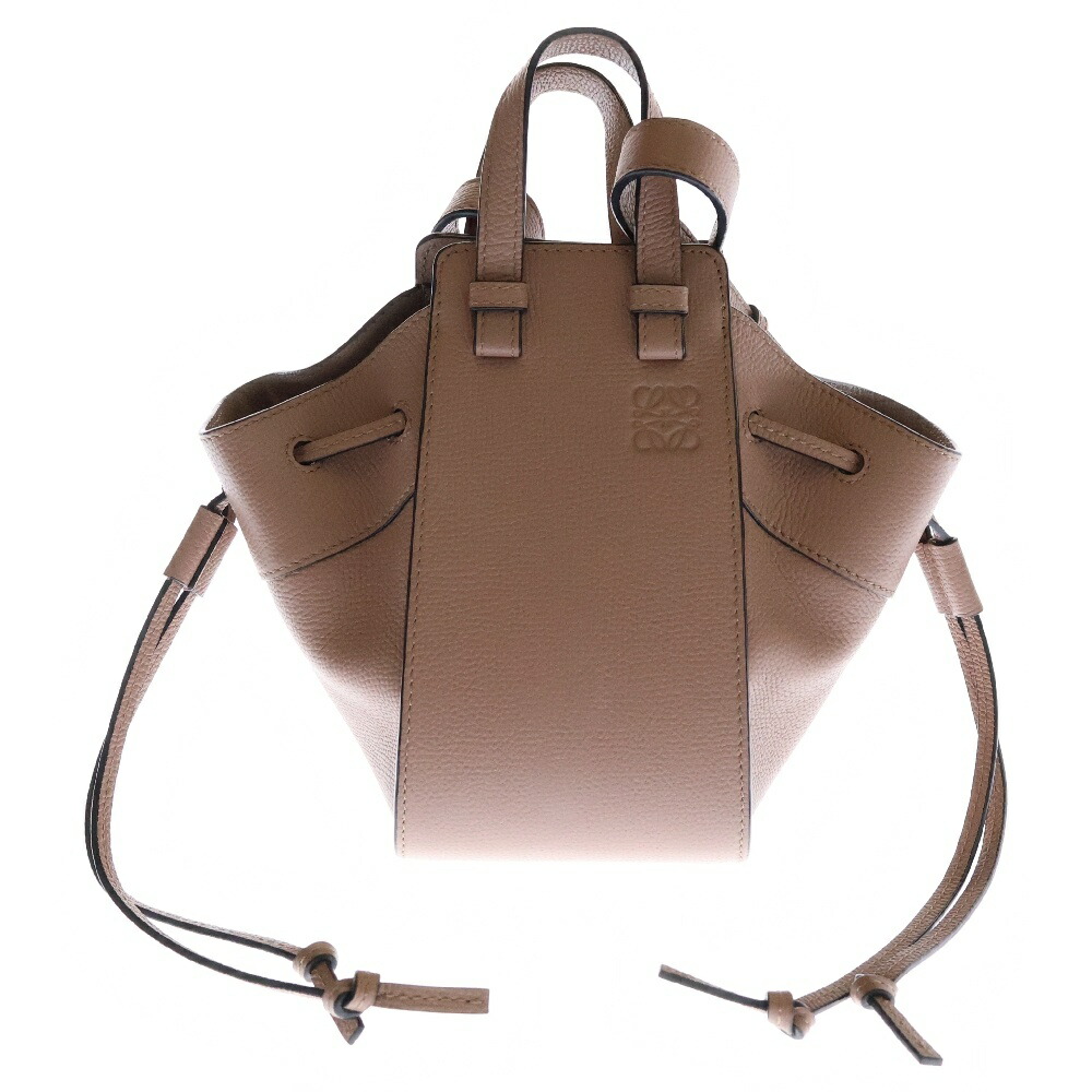 【美品】LOEWE ハンモック ドローストリングバッグ　ブラウン 楽天市場】【5%クーポン♪3.4～3.11】【返品可】ロエベ LOEWE