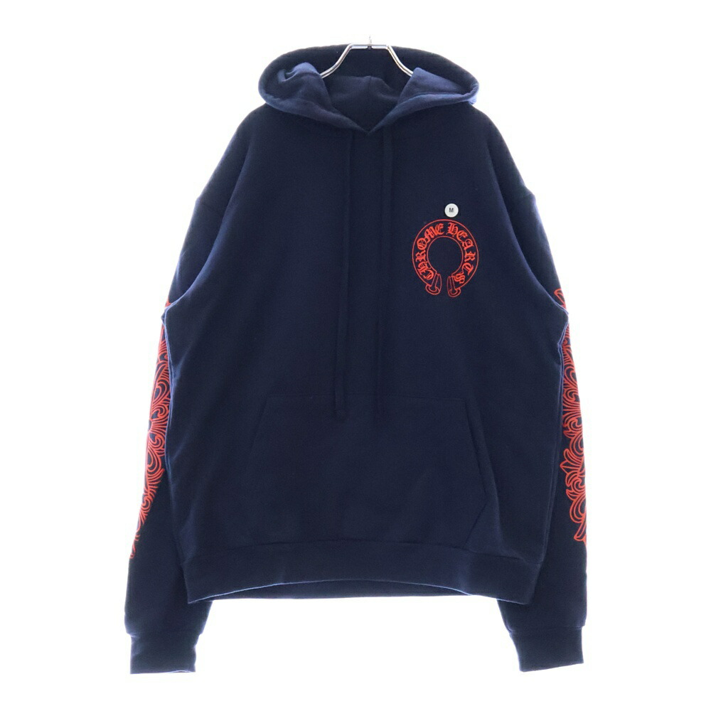 CHROME HEARTS◆ホースシュー フローラル パーカー ブラック Chrome Hearts - クロムハーツ フローラル ホースシュー