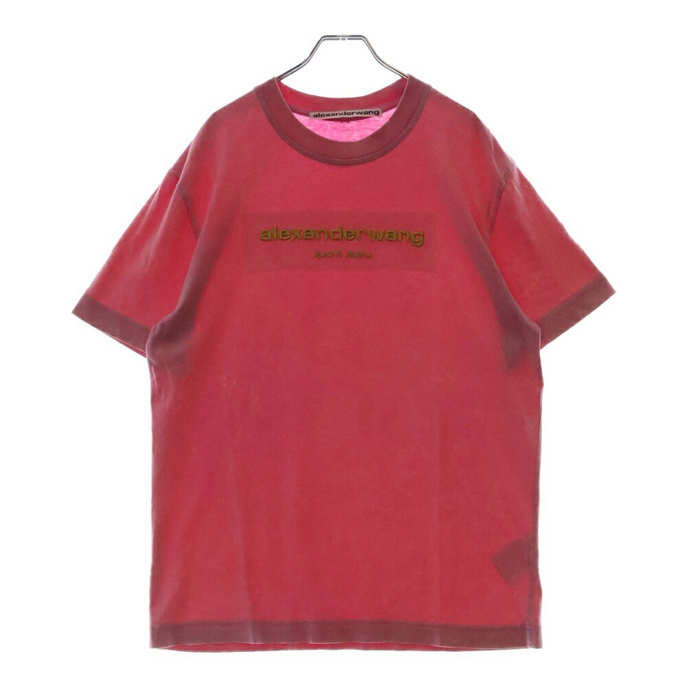 アレキサンダーM ロゴ プリント クルーネック T シャツ □ALEXANDER MCQUEEN - ロゴ プリント クルーネック T シャツ