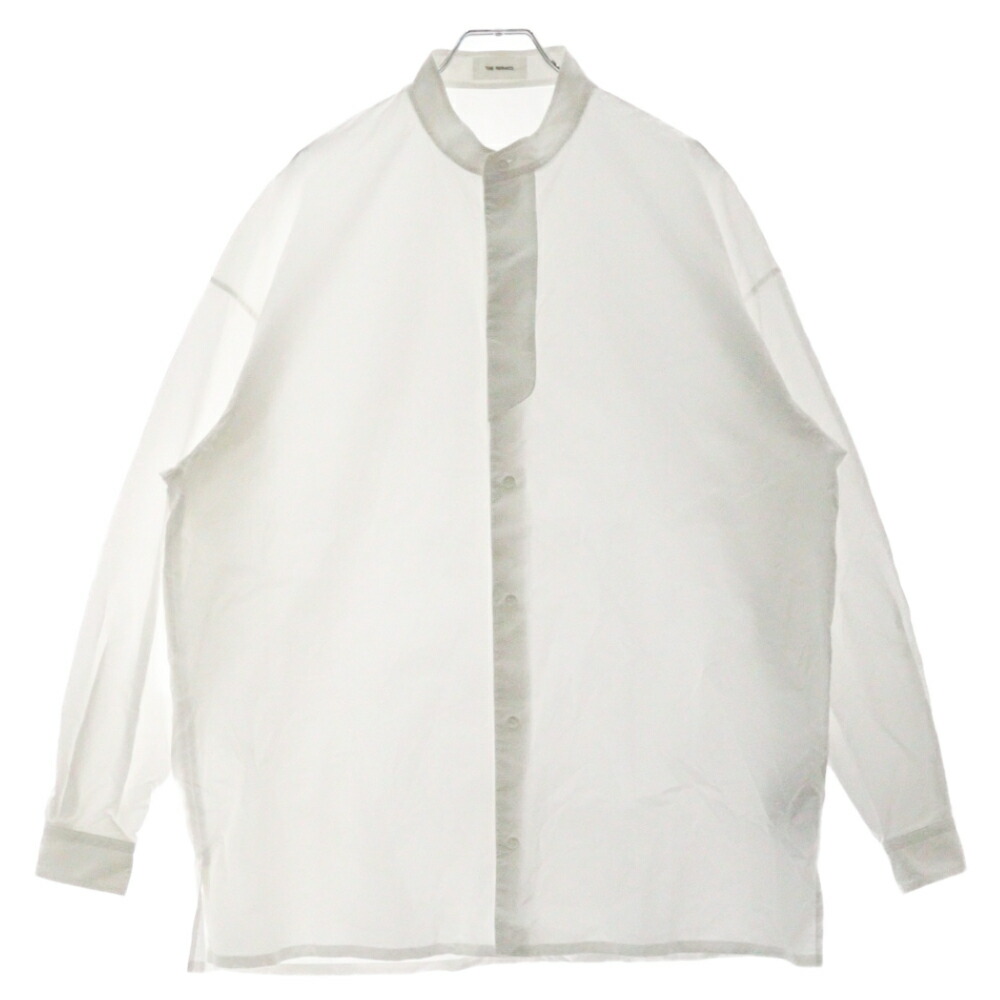 ザ リラクス THE RERACS BAND COLLAR PLACKET SHIRTS シャツ ブラウス 長袖 ロング丈 36 S 白 ホワイト /DK ■PN レディース THE RERACS（ザ・リラクス）の「＜THE RERACS （ザ リラクス