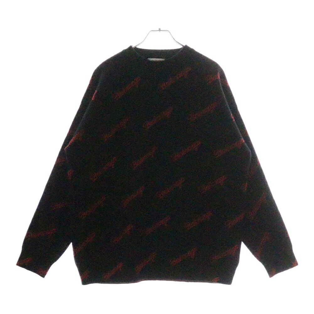 バレンシアガ　オールオーバーロゴセーター BALENCIAGA バレンシアガ 21SS All Over Logo Crewneck Knit