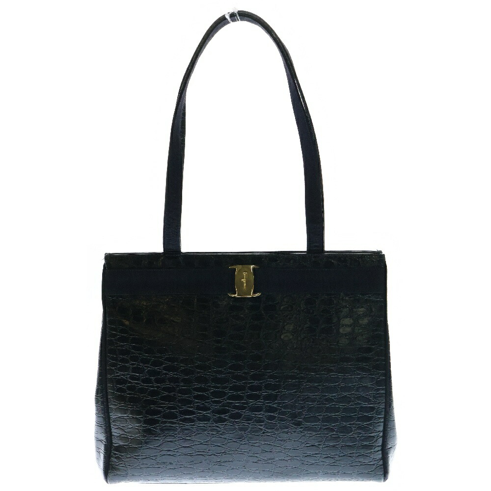 【未使用級】サルヴァトーレフェラガモ Studio Box bag ガンチーニ FERRAGAMO - フェラガモ FERRAGAMO トートバッグ STUDIO BOX