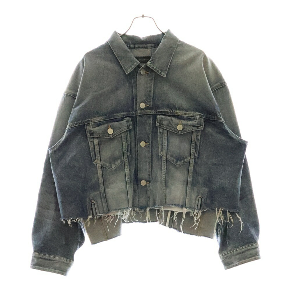 BALENCIAGA バレンシアガ 18AW カットオフ デニムジャケット BALENCIAGA バレンシアガ 18AW Graffiti Denim Jacket