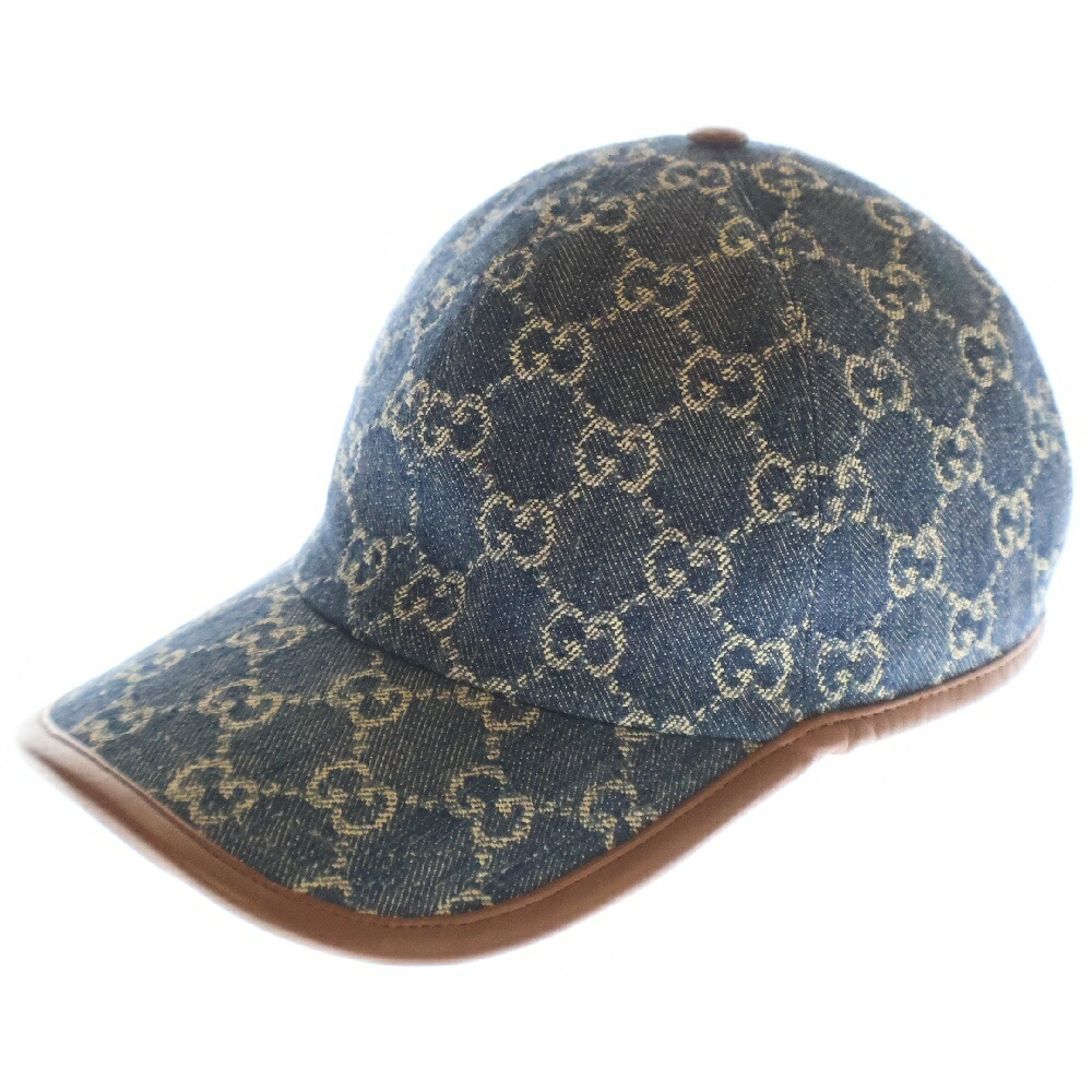 GUCCI GGラメベースボールキャップ ホワイト　シルバー　大人気完売品　M GG canvas baseball hat with crystals in camel and dark brown