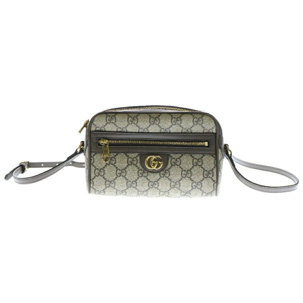 【GUCCI】ショルダーバッグ　カーキ　ゴールド金具　レザー 12390288_1.jpg