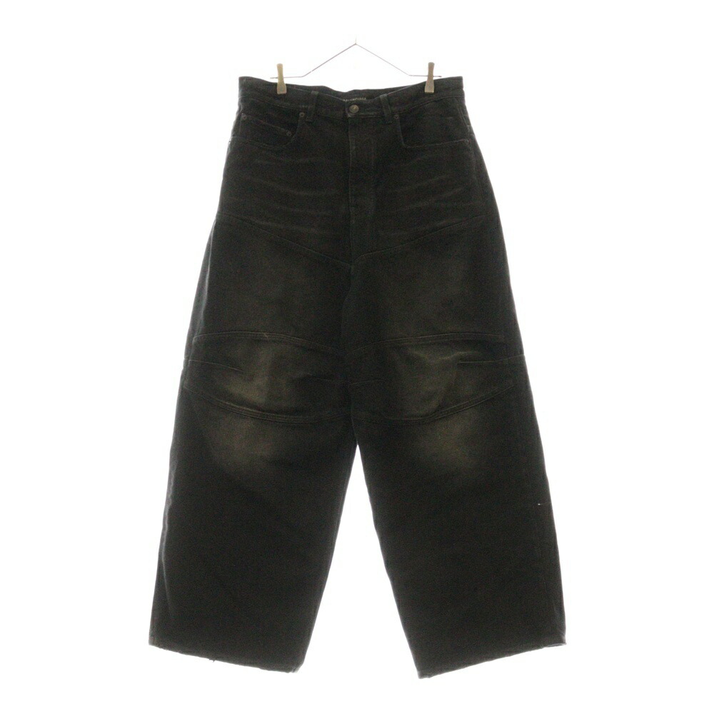 BALENCIAGA 黒デニム BALENCIAGA】Layered Jeans レイヤードジーンズ (BALENCIAGA