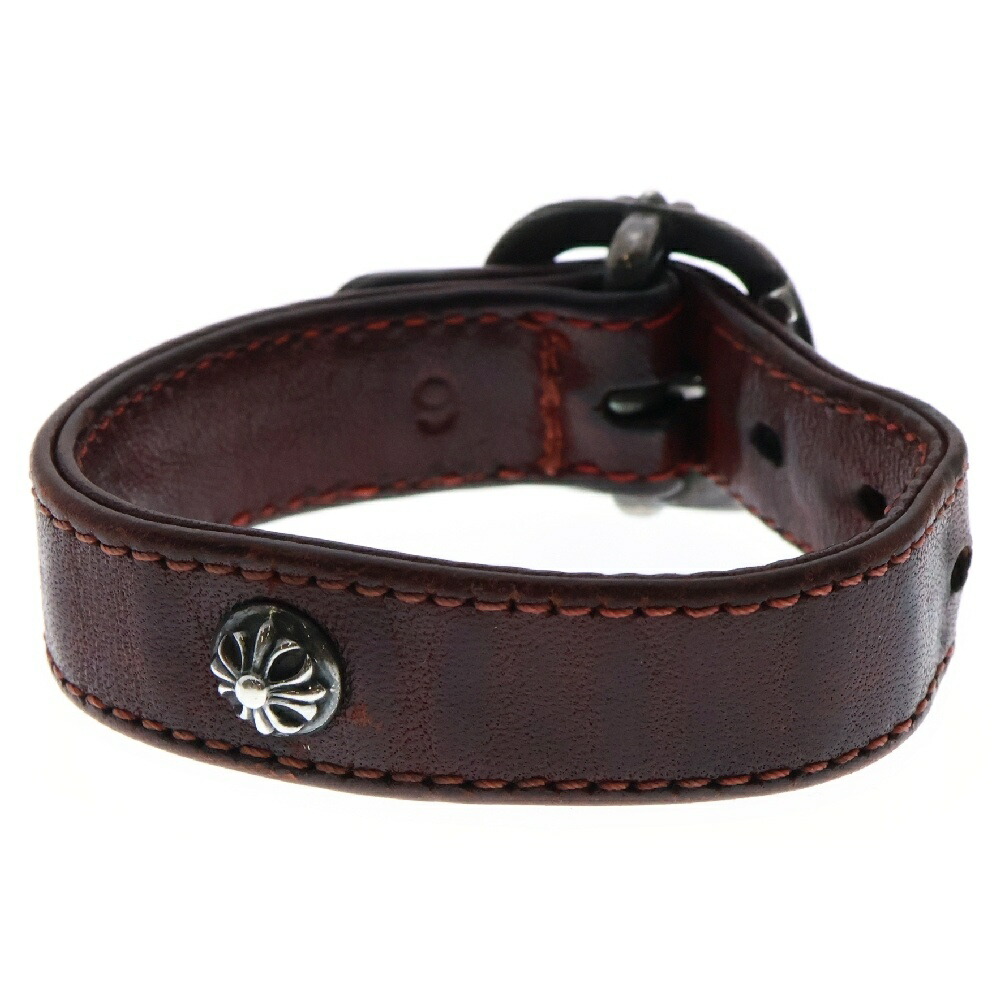 【値下げ】クロムハーツ ガンスリンガー レザーブレス クロスドッグタグ CHROME HEARTS クロムハーツ（原本無） カットアウトクロス