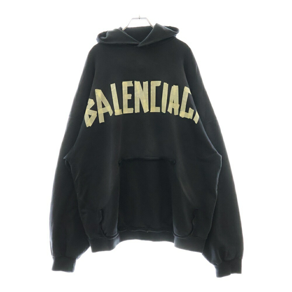 バレンシアガ foodie Men's Loop Sports Icon Hoodie Medium Fit in Black