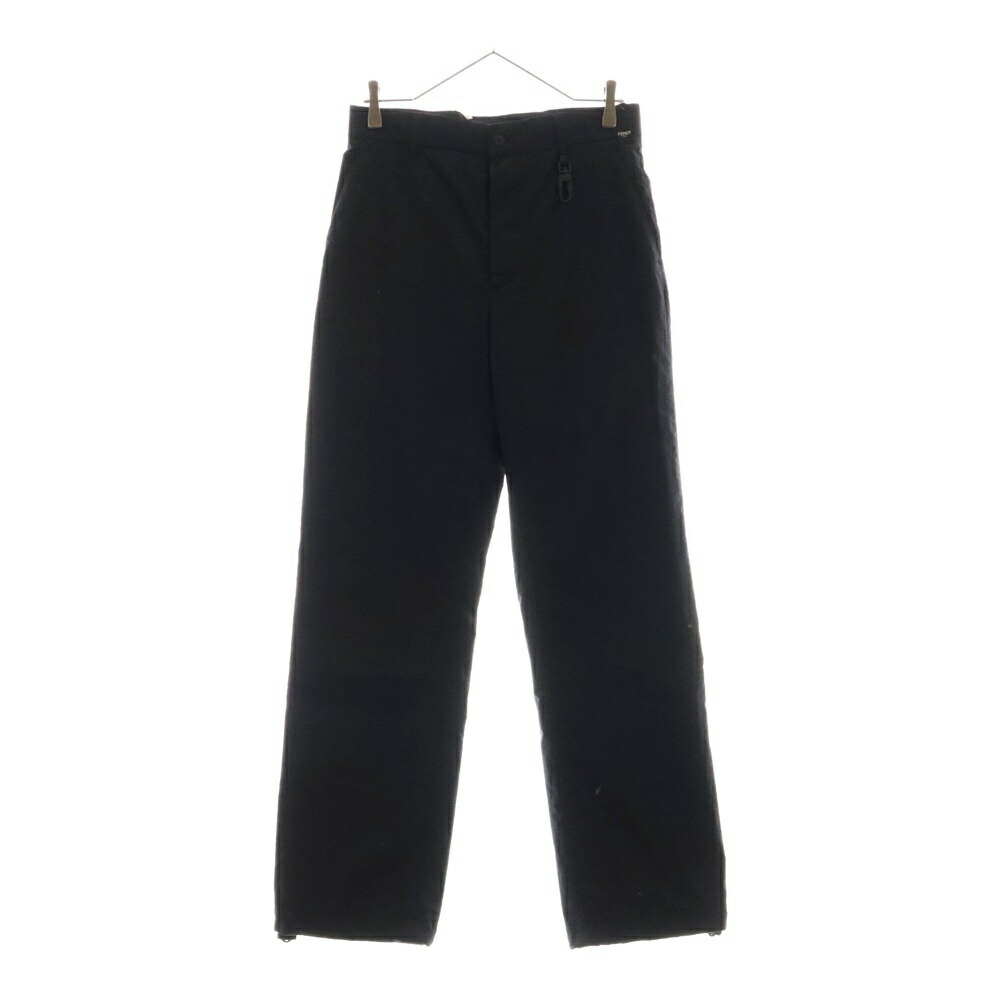 【FENDI】FF ブラックシルク パンツ【関税送料込】 Leggings with logo Fendi - SchaferandweinerShops Japan