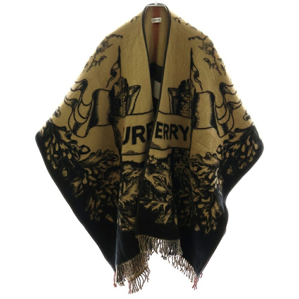 【BURBERRY】バーバリー ロゴ カシミヤ ウール ブランケット BURBERRY バーバリーチェック柄ブランケット.マフラー 【vintage
