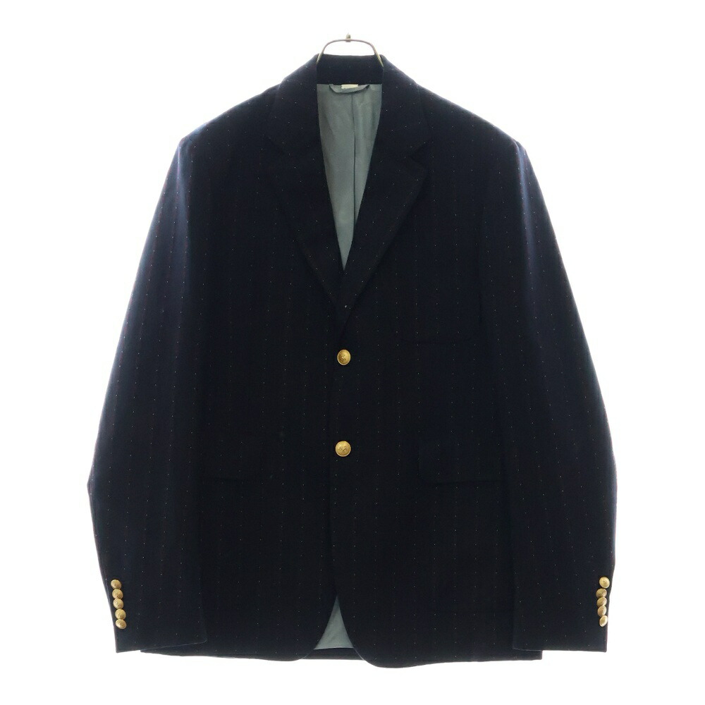 【GUCCI 】メンズ ジャケット紺色　美品　GUCCIハンガー付きM〜L 楽天市場】GUCCI(グッチ) サイズ:7ー48 GGロゴ 総柄 シングル