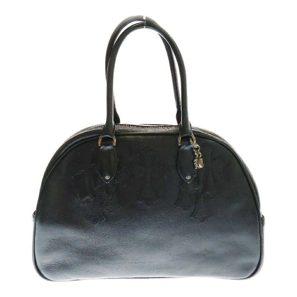 楽天市場】CHROME HEARTS SMALL GYM BAG BLACK LEATHER SILVER