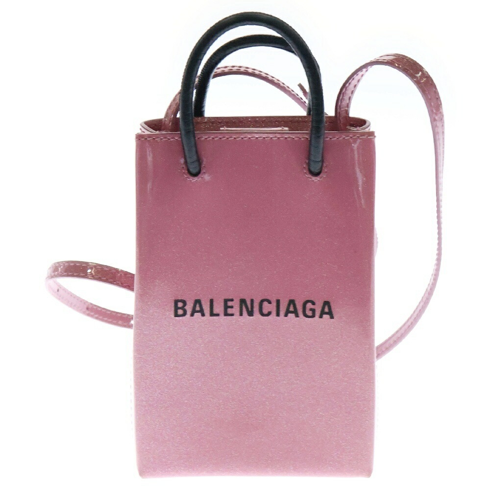 未使用 BALENCIAGA RAVER チェーンバッグ ピンク