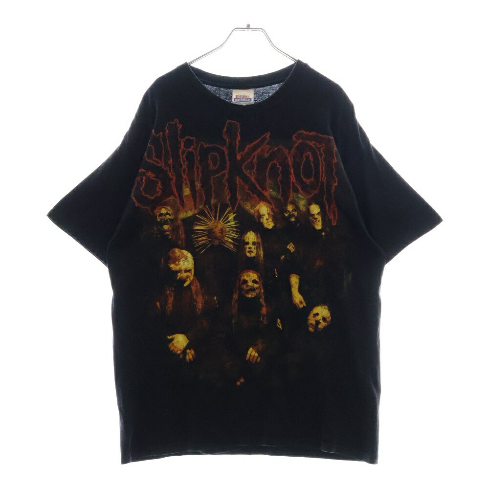 正規品 Slipknot スリップノット フォトプリントTシャツ ヴィンテージ風 Slipknot/スリップノット】ヴィンテージ風フォトプリントTシャツ