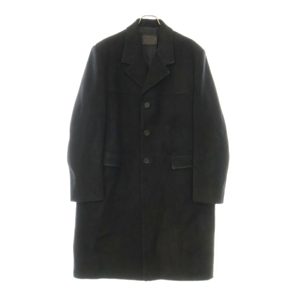 イタリア製 00s PRADA ナイロン Pコート 中綿 ブラウン XLサイズ イタリア製 00s PRADA ナイロン Pコート 中綿 ブラウン XLサイズ