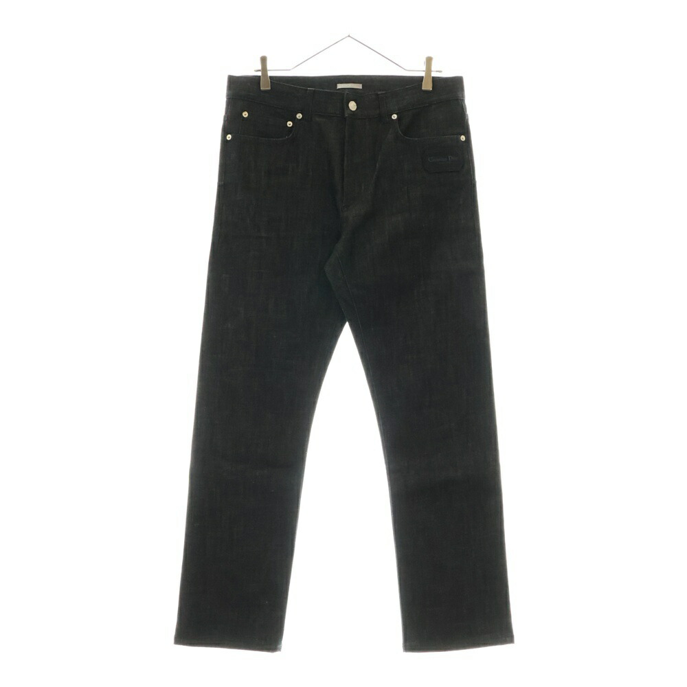 90s\"Christian Dior\" Slacks Lサイズ ブラック Vintage Christian Dior Leather Tuxedo Lace Plaque Pant – Recess