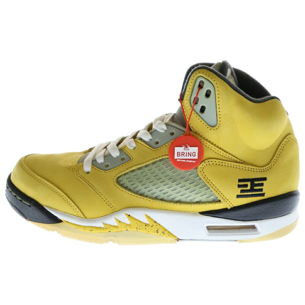 Air Jordan 5 イエロー/ブラック ハイカットスニーカー JORDAN BRAND AIR JORDAN 5 RETRO YELLOW/MULTI-COLOR