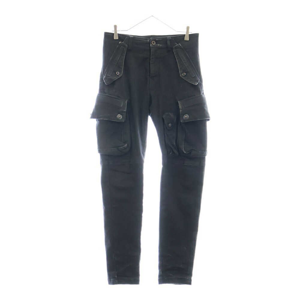 ユリウス　ブラックニットサルエルデニム size:2 glamb（グラム）の「Knit Sarrouel Denim / ニットサルエル