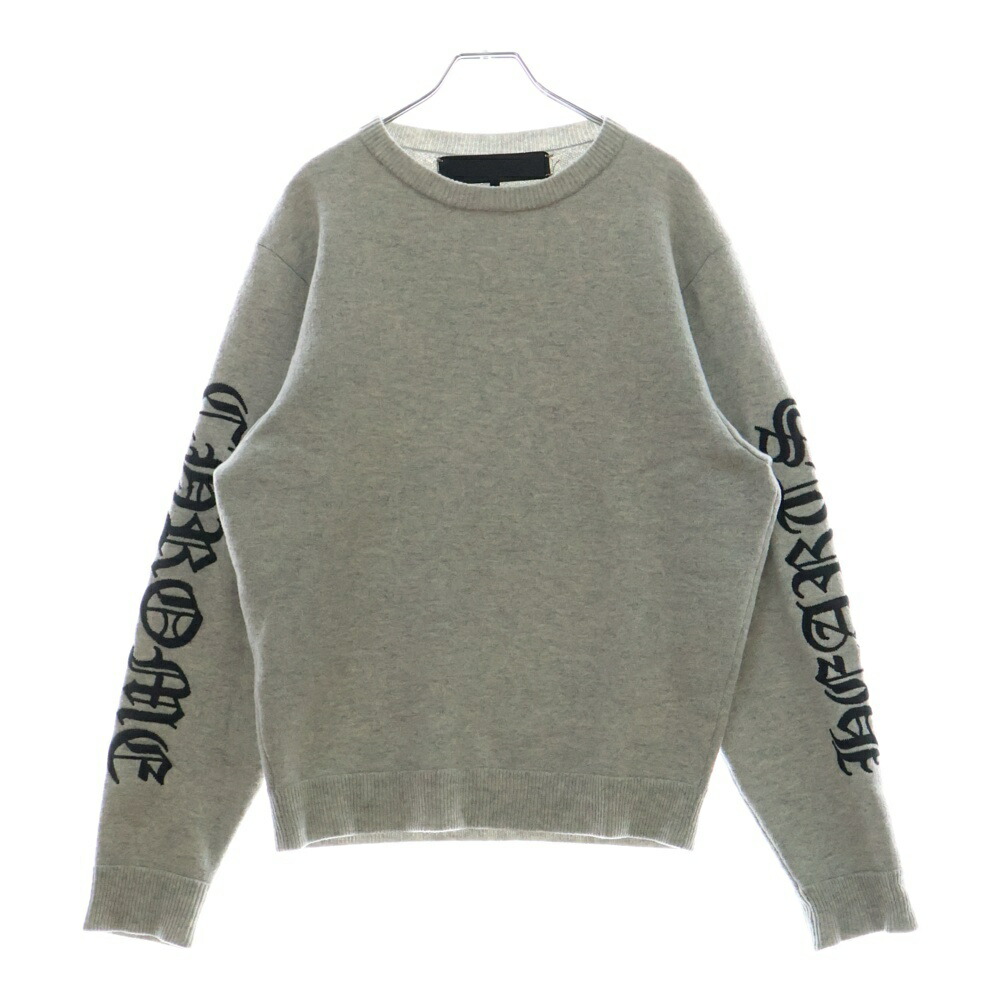 Chrome Hearts - クロムハーツ  SAILIN ON クロスパッチ刺繍カシミアクルーネックニット レディース 12Y Chrome Hearts - クロムハーツ SAILIN ON クロスパッチ刺繍