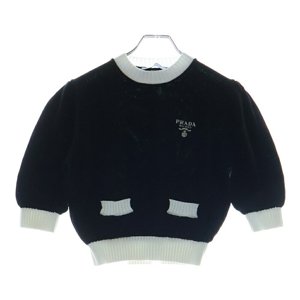 PRADA 長袖　46 Prada Black Long Sleeve Cotton Blend Button-Up Shirt sz 46
