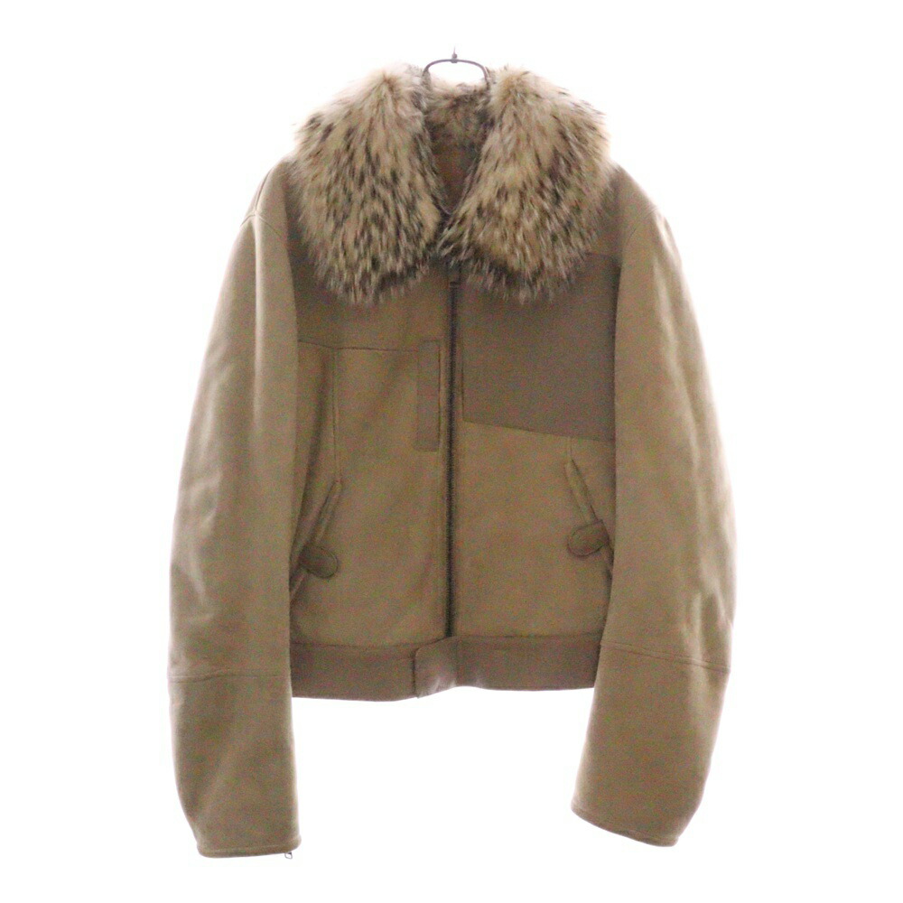 希少ꕥGUCCI トムフォード期 シルク×フォックスファー ストール バンブー GUCCI グッチ コート トムフォード期 フード ブラック アウター